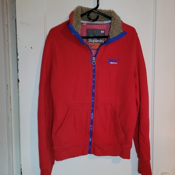 Superdry Red Performance Jacket with Blue Accents - Picture 2 of 15